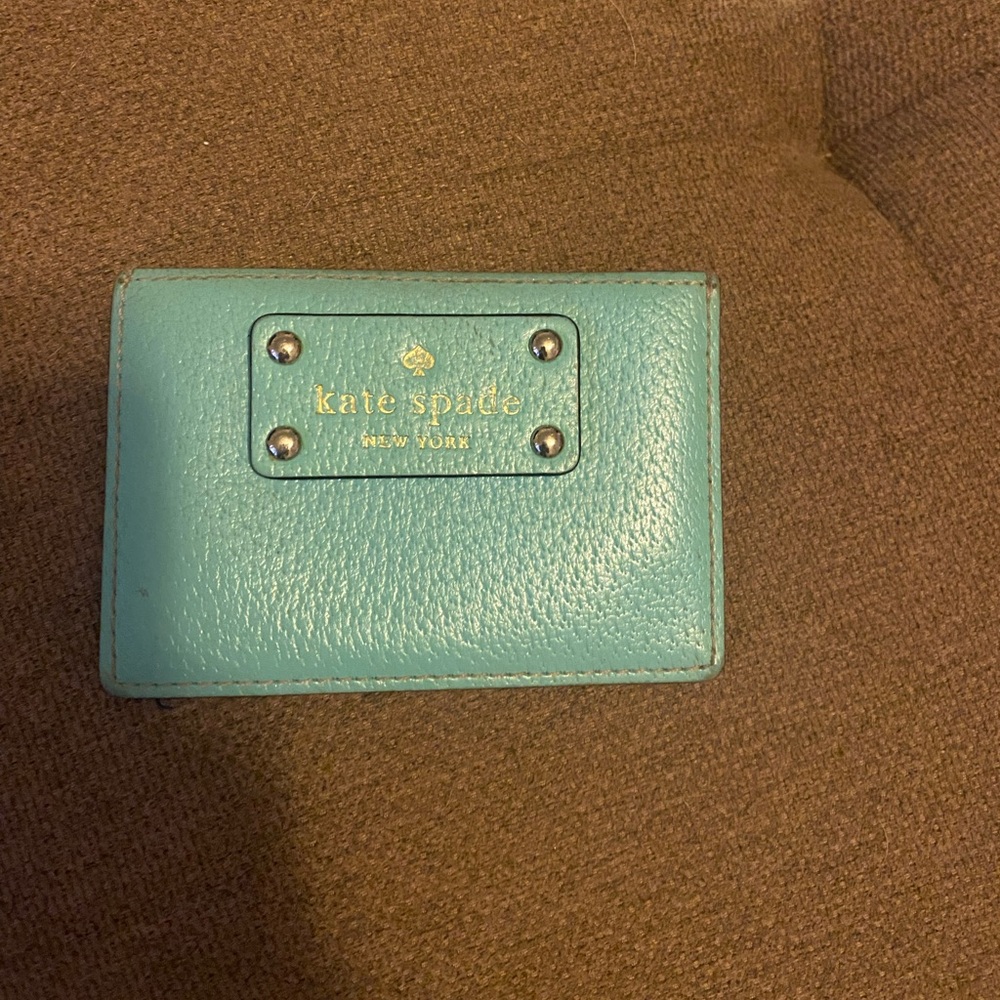 Kate Spade Aqua Leather Card Holder